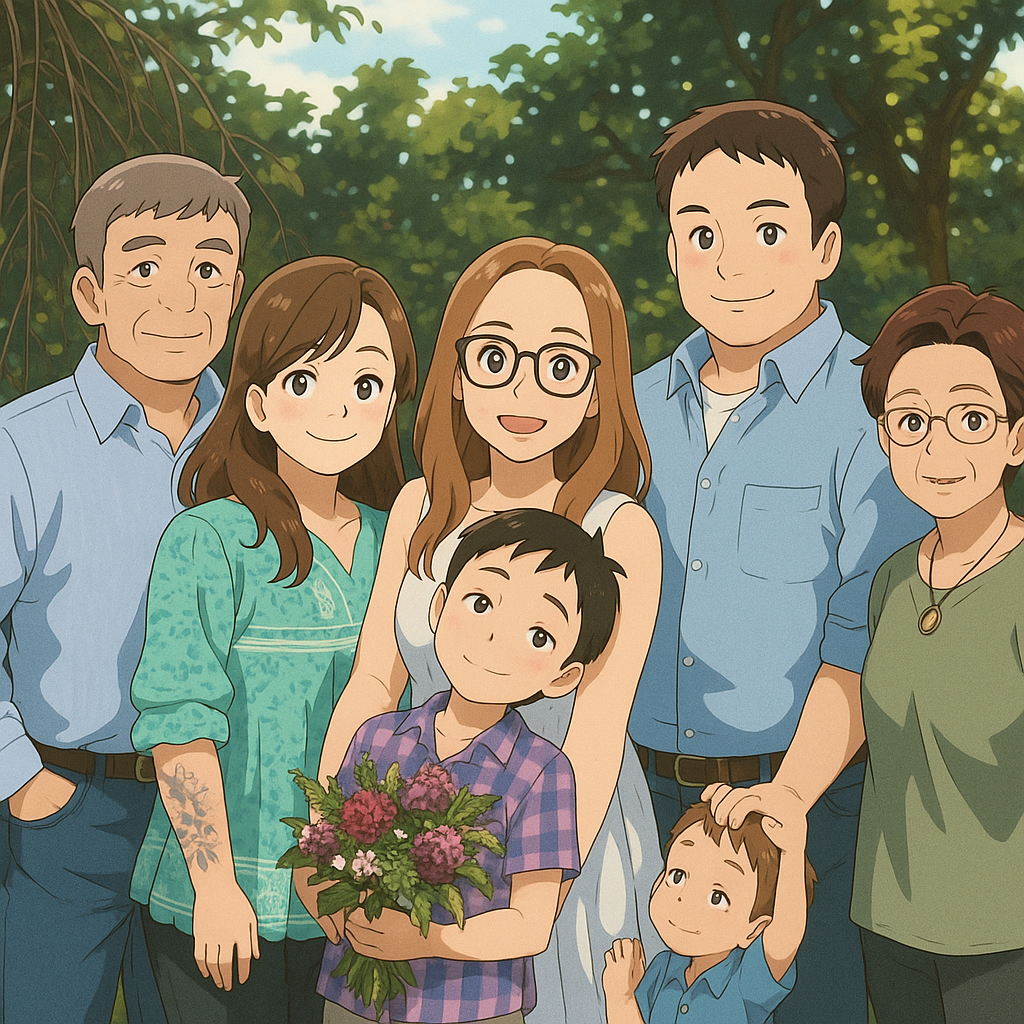 Dinner scene created with Ghibli AI Generator